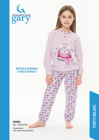 PIGIAMA BAMBINA M/L S30056 Tellini S.r.l. Ingrosso Abbigliamento